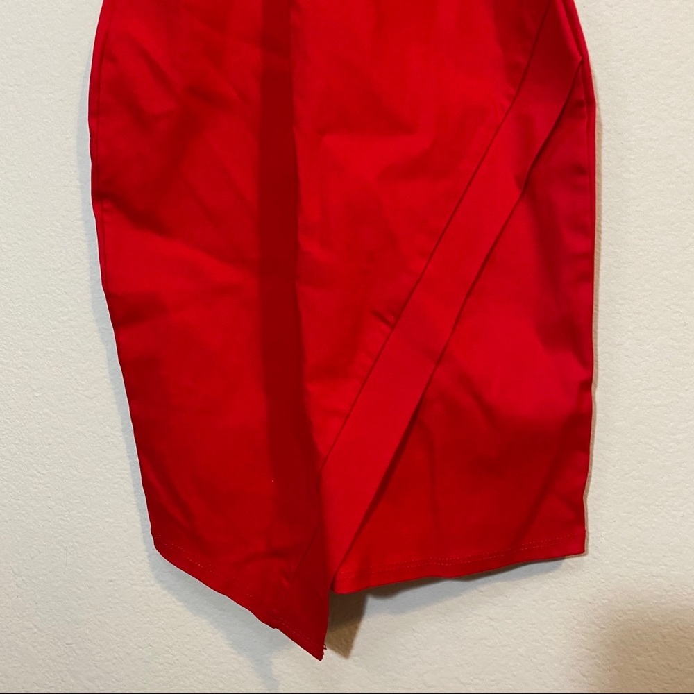 red halter dress